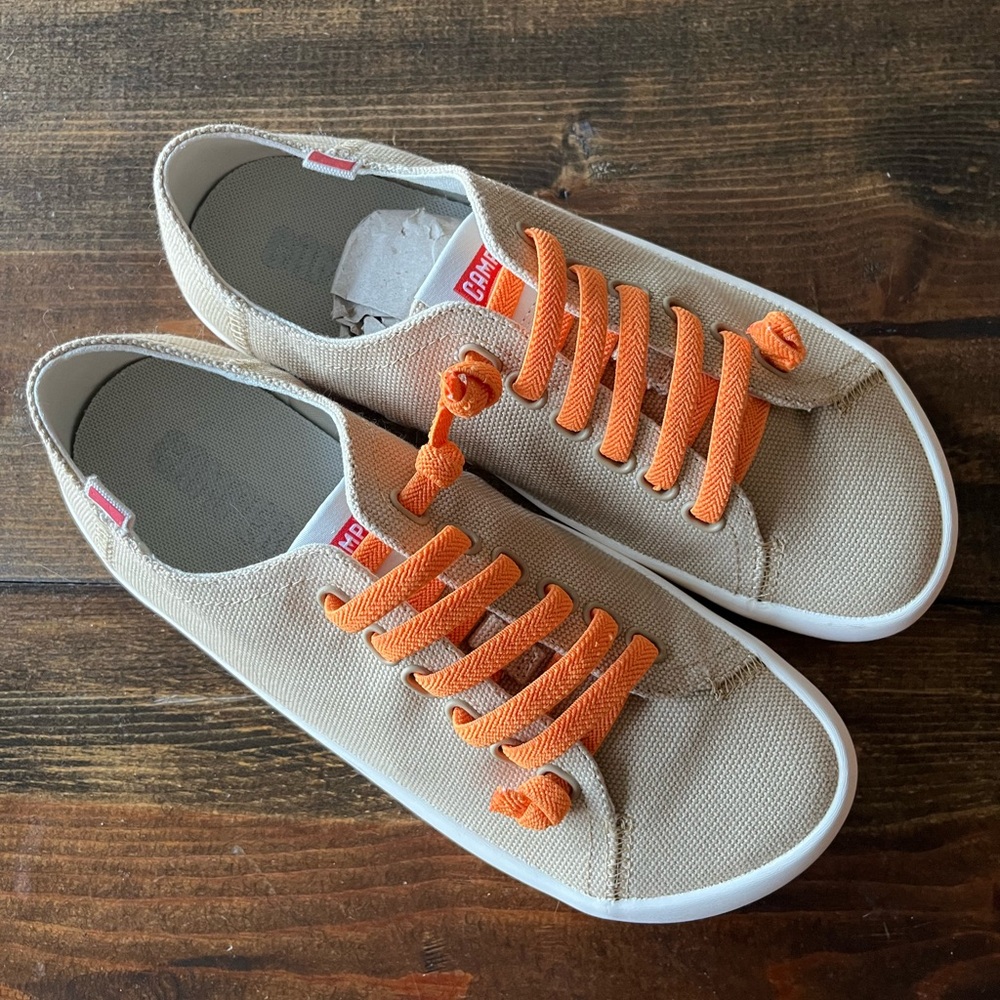 Camper 39 Shoes Orange Tan